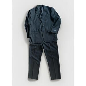 Alberto Cardinali Men's Sz 52R 46W Black 2 Button Suit Model Milan Paris NWT